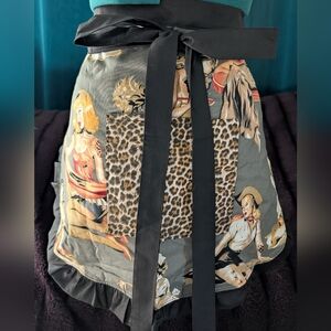 Retro Mini Half Apron - Zombie Pinup